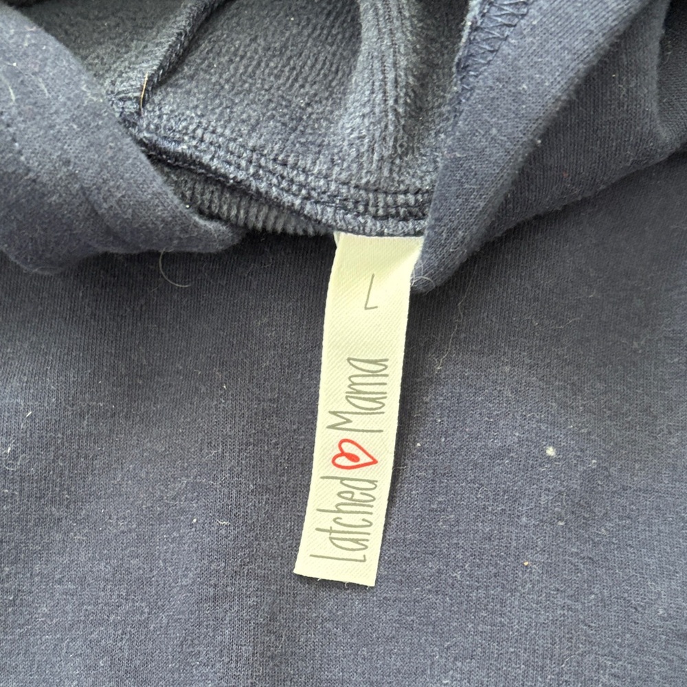 Latched Mama Deep Blue Hoodie Sweater - Picture 2 of 3